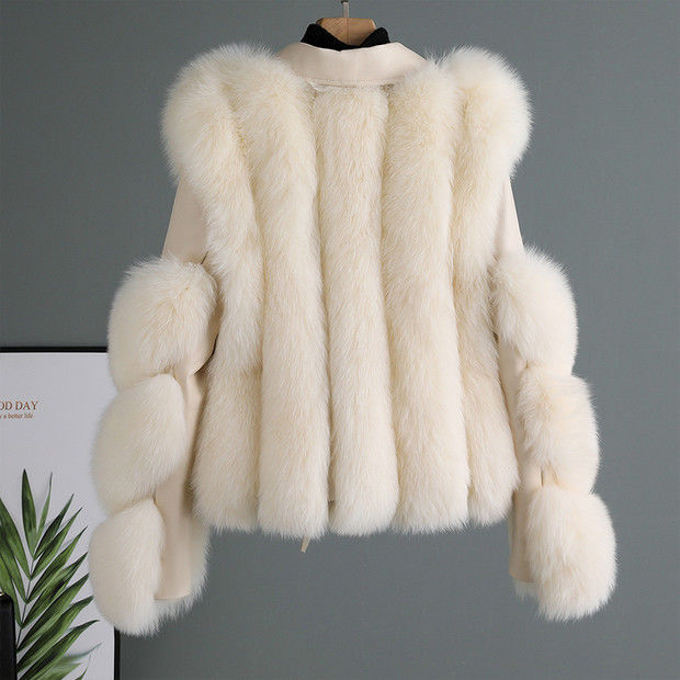 Women's Motorcycle Fur Coat