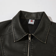 Men's Distressed Motorcycle Jacket