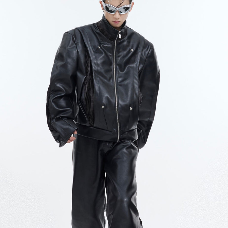 Men's Motorcycle Leather Coat