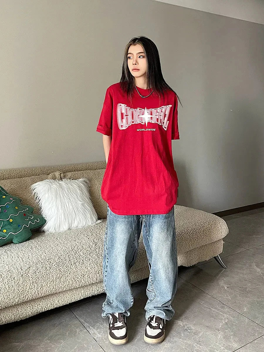 Korean Vintage Streetwear T-Shirt