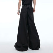 Double Layered Pleated Wide Leg Pants