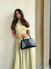 Women's Green Pleated Dress