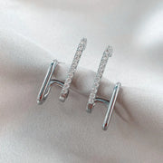 Luxury Korean Crystal Stud Earrings - Christmas Gift