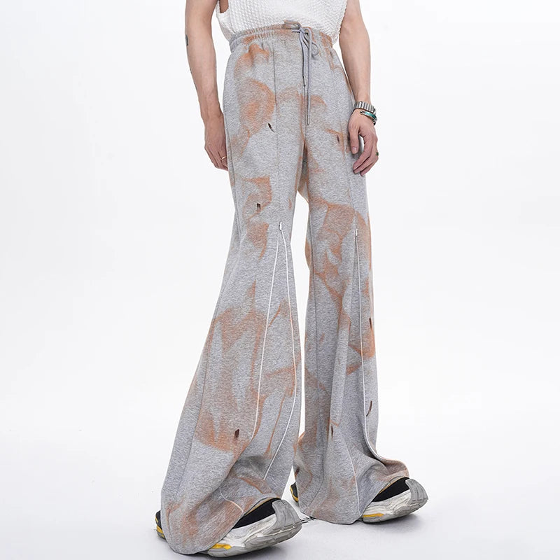 Tie Dyed Design Casual Pants