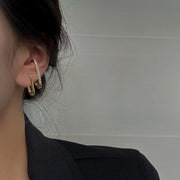 Luxury Korean Crystal Stud Earrings - Christmas Gift