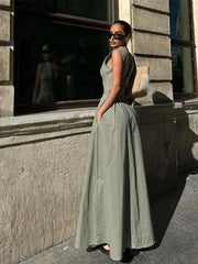 Elegant V-neck Maxi Dress