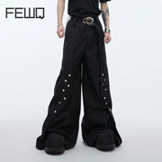 Double Layered Pleated Wide Leg Pants