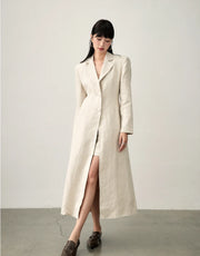 Women's Fashion Peak Lapel Long Coat