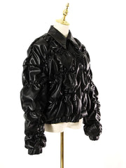 DEAT Fashion Women's Pleated Jacket