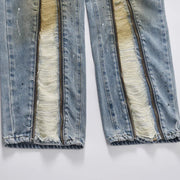 Men's Ink Painted Baggy  Jeans