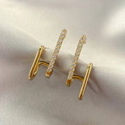 Luxury Korean Crystal Stud Earrings - Christmas Gift