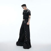 Double Layered Pleated Wide Leg Pants