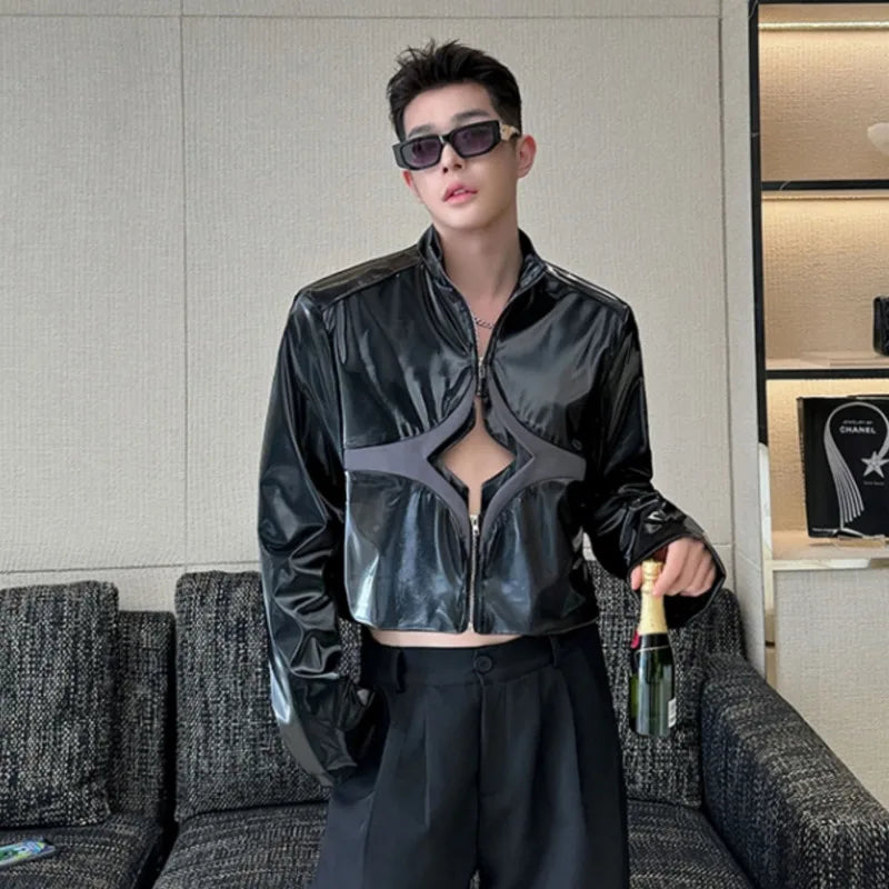 Korean Style Men's PU Leather Jacket