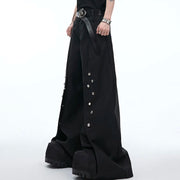 Double Layered Pleated Wide Leg Pants